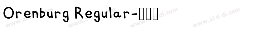 Orenburg Regular字体转换